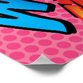 Leuke Retro Stripboek Pop Art Geluiden Poster (Hoek)