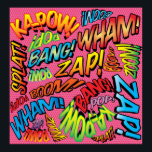 Leuke Retro Stripboek Pop Art Geluiden Poster<br><div class="desc">Een leuk,  cool en trendy retro strip pop art-geïnspireerd ontwerp dat de knal,  zap,  pow in je dag brengt. Het perfecte cadeau voor superhelden,  je vrienden,  familie of als traktatie voor jezelf. Ontworpen door ComicBookPop© op www.zazzle.com/comicbookpop*</div>