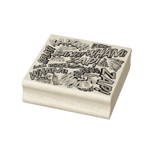 Leuke Retro Stripboek Pop Art Geluiden Rubberstempel