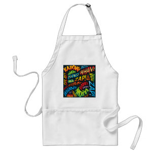 Leuke Retro Stripboek Pop Art Geluiden Standaard Schort