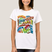 Leuke Retro Stripboek Pop Art Geluiden T-shirt (Voorkant)