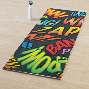 Leuke Retro Stripboek Pop Art Geluiden Yogamat