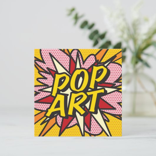 Leuke Retro Stripboek POP ART Kaart (Staand voorkant)