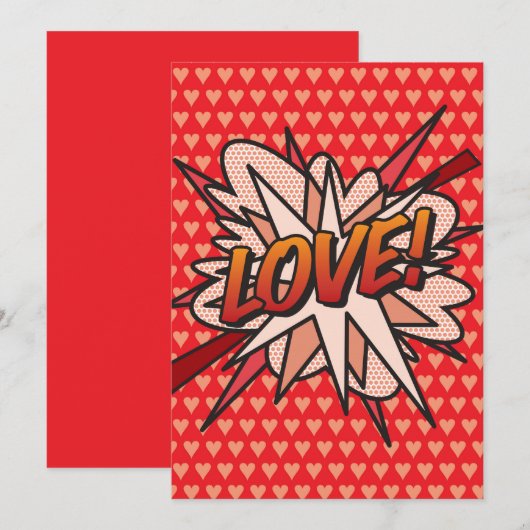 LEUKE Retro Stripboek Pop Art Kaart (Voorkant / Achterkant)