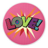 LEUKE Retro stripboek Pop Art Keramische Knop (Voorkant)