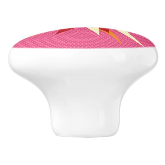 LEUKE Retro stripboek Pop Art Keramische Knop (Zijkant)