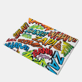 Leuke Retro Stripboek Pop Art Superheld Deurmat (Schuin)