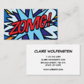 Leuke retro stripboek ZOMG! Visitekaartje (Voorkant / Achterkant)