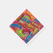 Leuke retro stripboeken geluiden servet (Hoek)