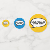 Leuke retro striptekst ballon confetti (Voorkanten)