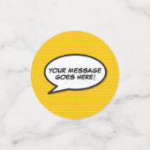 Leuke retro striptekst ballon confetti (Kleine voorkant)