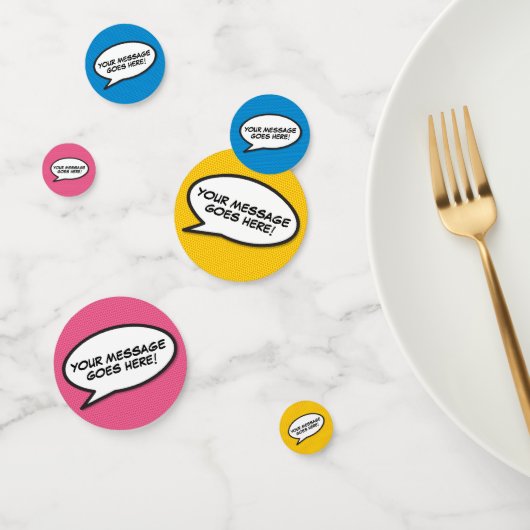 Leuke retro striptekst ballon confetti (Groep)