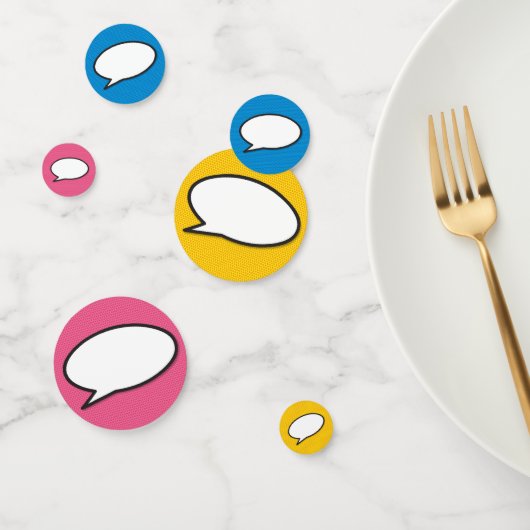 Leuke Retro Striptekstballon Confetti (Groep)