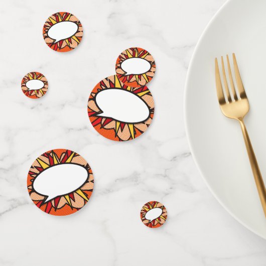 Leuke retro striptekstballon confetti (Groep)