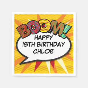 Leuke Retro Striptekstballon Servet