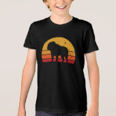 Leuke retro Sunset Bulldog Tri-Blend Shirt (Voorkant)