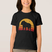 Leuke retro  Sunset Bulldog Tri-Blend Shirt (Voorkant)