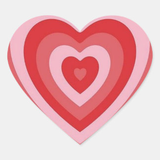 Leuke retro trendy hart sticker rood