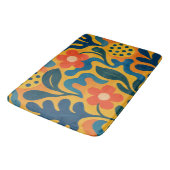 Leuke Retro Tuin Collage Patroon Motief Badmat (Gekanteld)