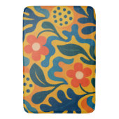 Leuke Retro Tuin Collage Patroon Motief Badmat (Voorkant Verticaal)