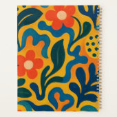 Leuke Retro Tuin Collage Patroon Motief Planner (Achterkant)