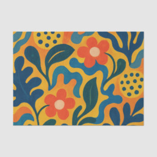Leuke Retro Tuin Collage Patroon Motief Tissuepapier