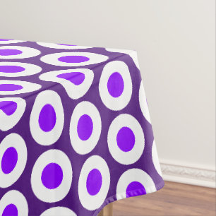Leuke Retro Twee Toon Paarse Tegels Geometrisch Pa Tafelkleed