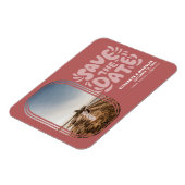 Leuke Retro Typografie Foto Bruiloft Save the Date Magneet (Linkerzijde)