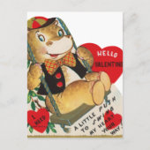 Leuke retro  Valentijn nijlpaard Feestdagenkaart (Voorkant)