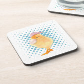 Leuke Retro Vibes Chick Blowing Bubblegum Wit Bier Onderzetter (Linkerzijde)