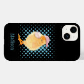 Leuke Retro Vibes Chick Blowing Roze Bubblegum Case-Mate iPhone Case (Achterkant (horizontaal))