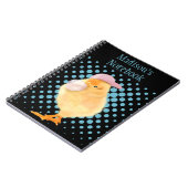 Leuke Retro Vibes Chick Blowing Roze Bubblegum Notitieboek (Linkerzijde)
