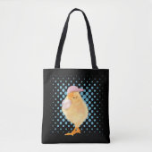 Leuke Retro Vibes Chick Blowing Roze Bubblegum Tote Bag (Voorkant)