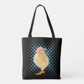 Leuke Retro Vibes Chick Blowing Roze Bubblegum Tote Bag (Achterkant)