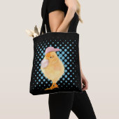 Leuke Retro Vibes Chick Blowing Roze Bubblegum Tote Bag (Dichtbij)