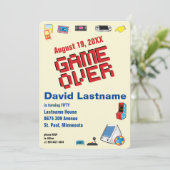 Leuke Retro Video Gamer 🎮 50ste Verjaardag 40ste Kaart (Staand voorkant)