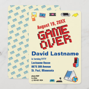 Leuke Retro Video Gamer 🎮 50ste Verjaardag 40ste  Kaart