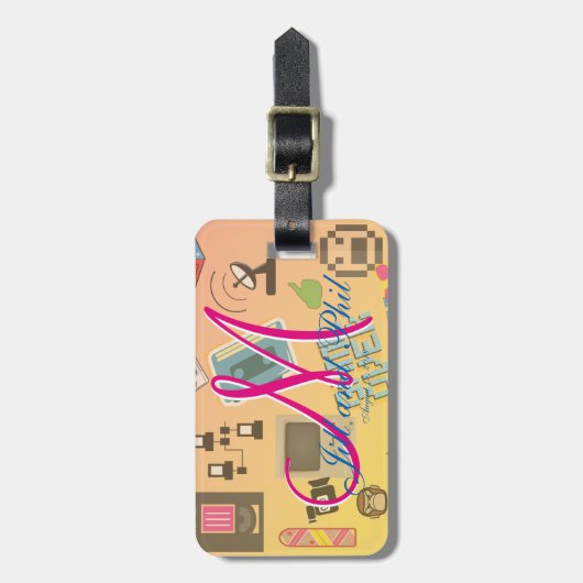 Leuke Retro Video Gamer 🎮 Nerd Alert Bagagelabel (Voorkant verticaal)