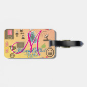 Leuke Retro Video Gamer 🎮 Nerd Alert Bagagelabel (Achterkant horizontaal)