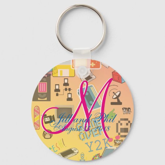 Leuke Retro Video Gamer 🎮 Nerd Alert Sleutelhanger (Voorkant)