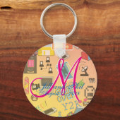 Leuke Retro Video Gamer 🎮 Nerd Alert Sleutelhanger (Voorkant)