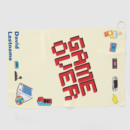 Leuke Retro Video Gamer 🎮 Nerd Golfhanddoek (Horizontaal)