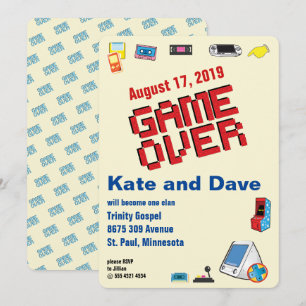 Leuke Retro Video Gamer 🎮 Trouwen Kaart