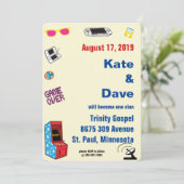 Leuke Retro Video Gamer 🎮💍 Trouwen Kaart (Staand voorkant)