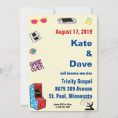 Leuke Retro Video Gamer 🎮💍 Trouwen Kaart (Voorkant)