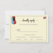 Leuke Retro Video Gamer 🎮💍 Trouwen RSVP Kaartje (Achterkant)