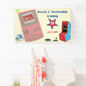 Leuke Retro Videospeler 🎮 50e Verjaardag Spandoek (Insitu)