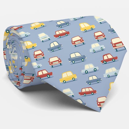 Leuke Retro Vintage Auto's Blauw Stropdas