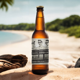 Leuke Retro Vintage Typografie Koel Bachelorfeest Bier Etiket