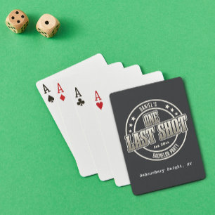 Leuke Retro Vintage Typografie Mannelijke Bachelor Pokerkaarten